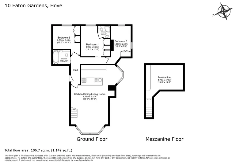 Floorplan 1 for Eaton Gardens Hove BN3
