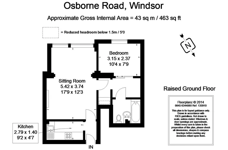 Floorplan 1 for Osborne Road Windsor SL4