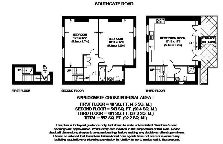 Floorplan 1 for Southgate Road London N1