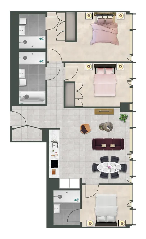 Floorplan 1 for Broad St Birmingham B15