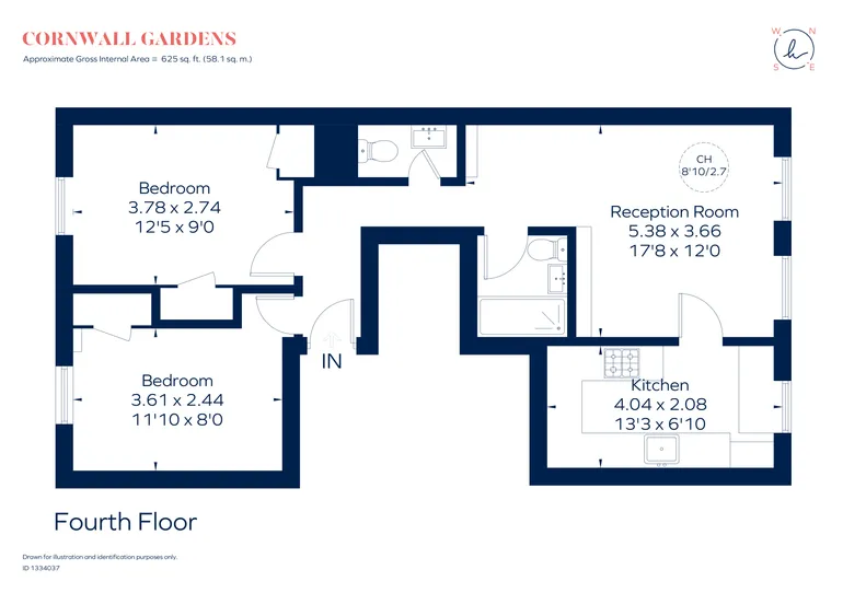 Floorplan 1 for Cornwall Gardens South Kensington SW7