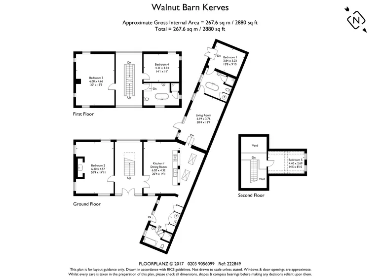 Floorplan 1 for Kerves Lane Horsham RH13