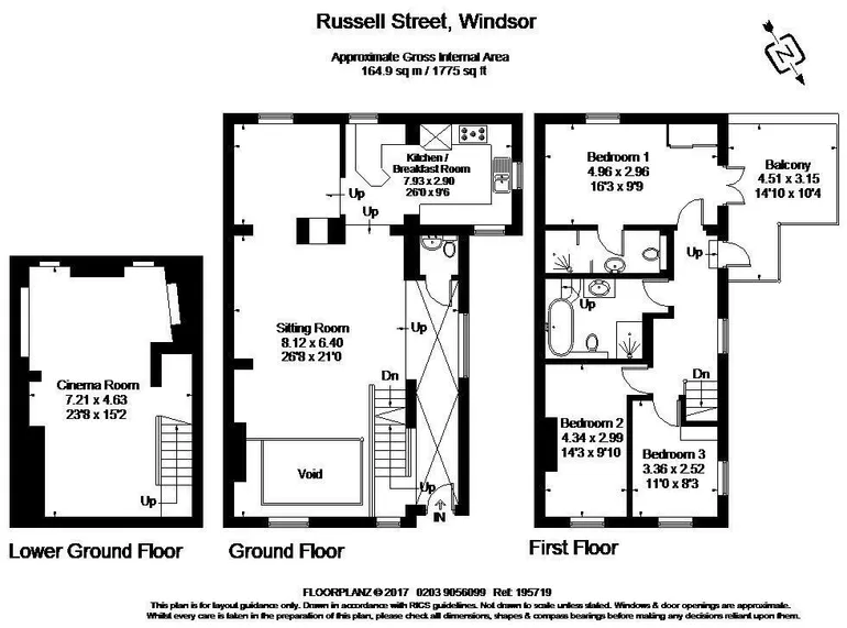 Floorplan 1 for Russell Street Windsor SL4
