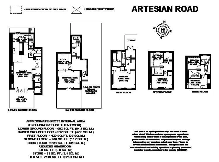 Floorplan 1 for Artesian Road London W2