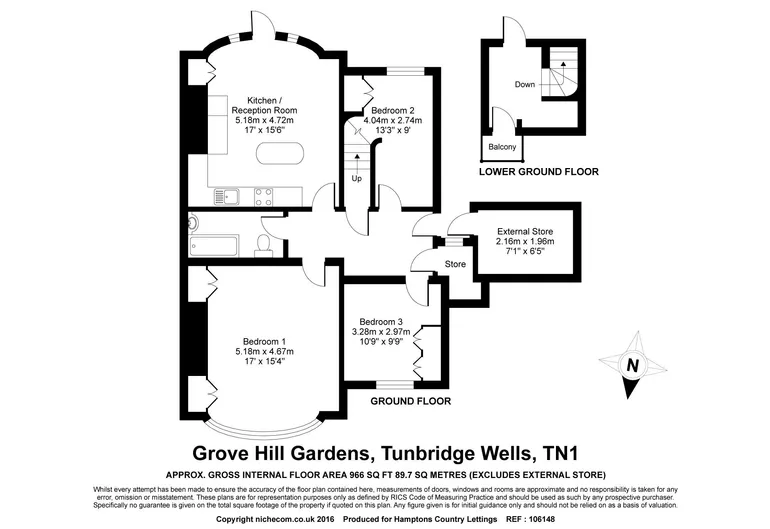 Floorplan 1 for Grove Hill Gardens Tunbridge Wells TN1