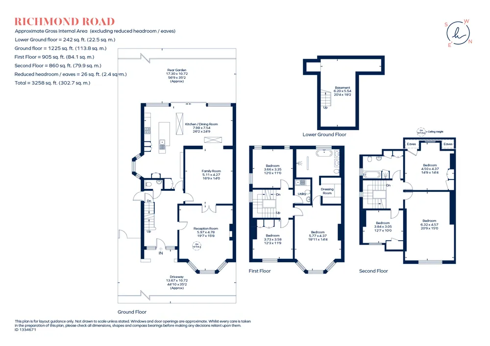 Floorplan for Richmond Road, Kingston Upon Thames, KT2