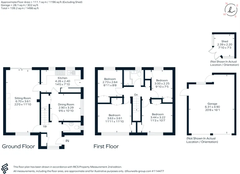 Floorplan 1 for Phillips Close, Headley, GU35