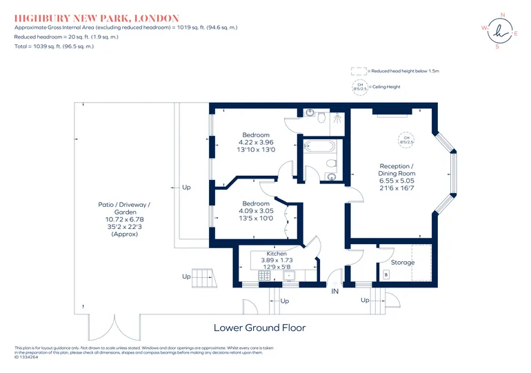 Floorplan 2 for Highbury New Park, London, N5