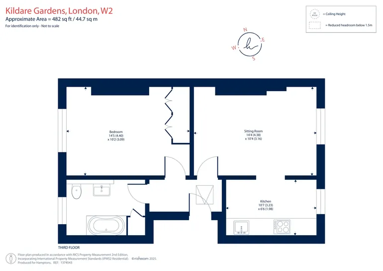 Floorplan 1 for Kildare Gardens London W2
