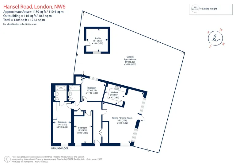 Floorplan 1 for Hansel Road, London NW6
