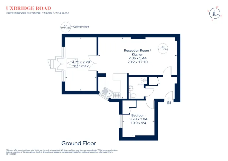 Floorplan 1 for Uxbridge Road Kingston upon Thames KT1
