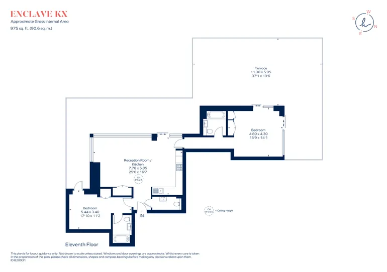 Floorplan 1 for Enclave KX, 101 Camley Street, London, NW1