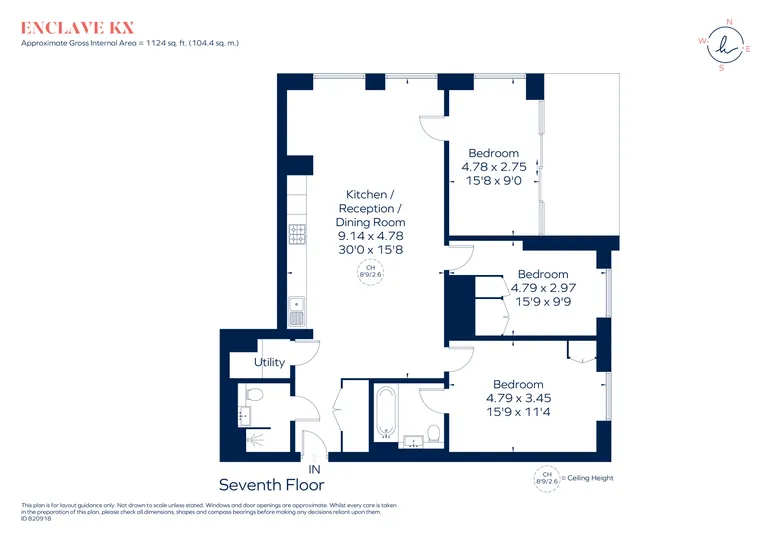 Floorplan 1 for Enclave KX, 101 Camley Street, London, NW1