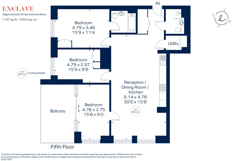 Floorplan 1 for Enclave KX, 101 Camley Street, London, NW1