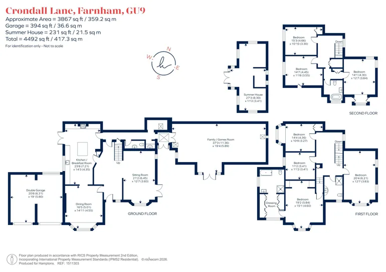Floorplan 1 for Crondall Lane, Farnham, GU9