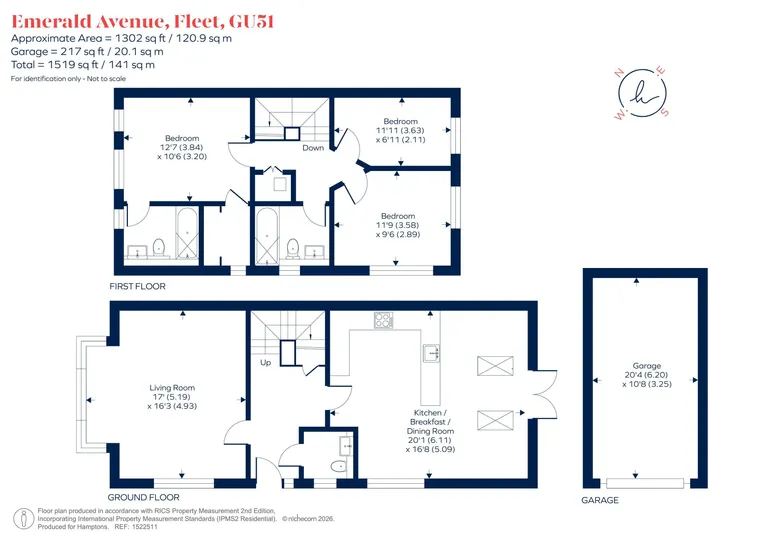 Floorplan 1 for Emerald Avenue, Fleet, GU51