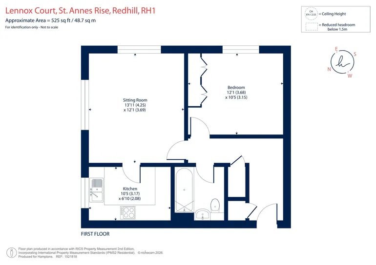 Floorplan 1 for St. Annes Rise Redhill RH1