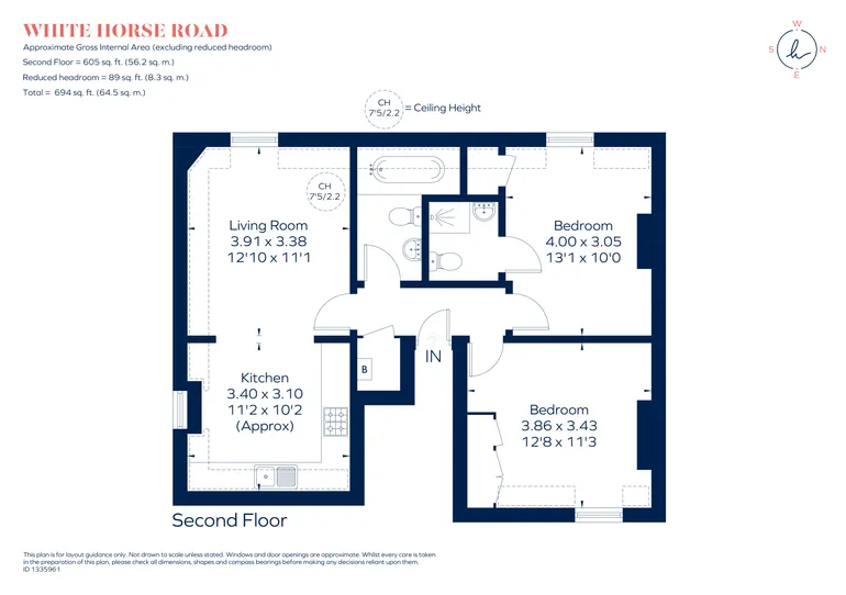 Floorplan 1 for White Horse Road, E1