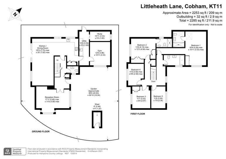 Floorplan 1 for Littleheath Lane Cobham KT11