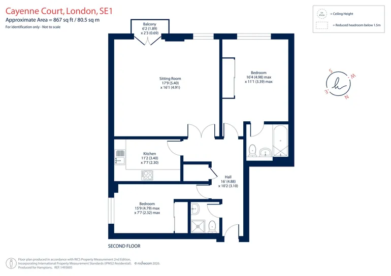 Floorplan 1 for Cayenne Court, Shad Thames, SE1