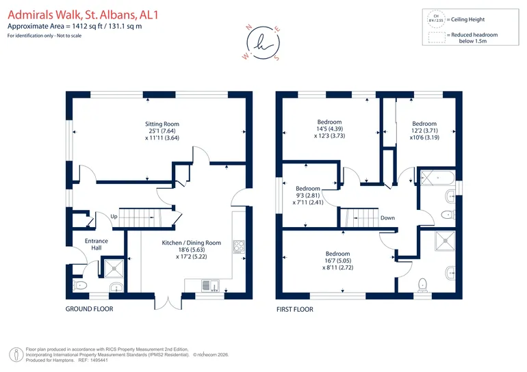 Floorplan 1 for Admirals Walk, St. Albans, AL1