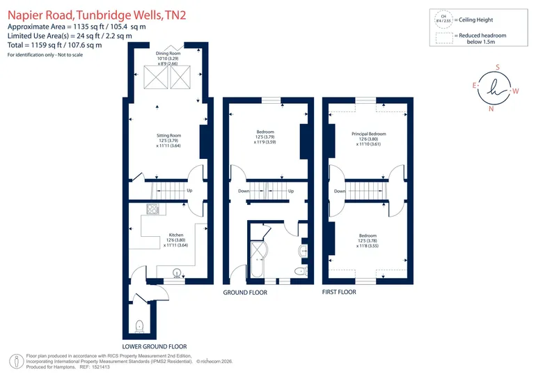 Floorplan 1 for Napier Road, Tunbridge Wells, TN2