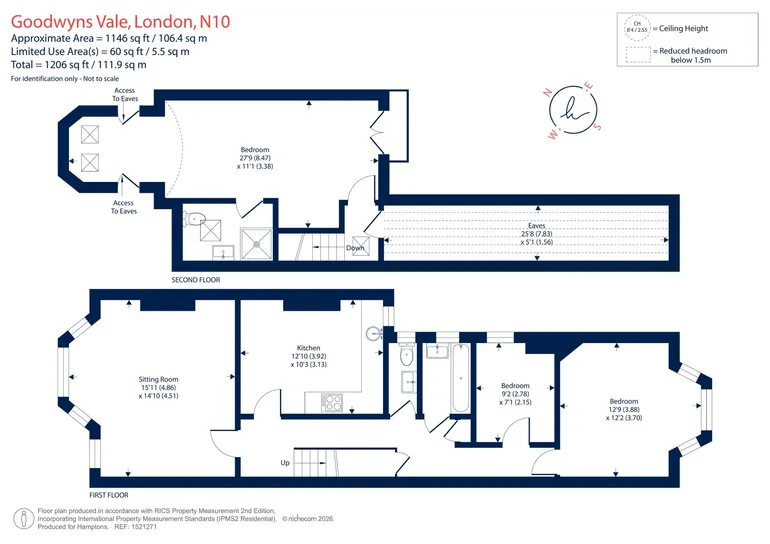 Floorplan 1 for Goodwyns Vale London N10