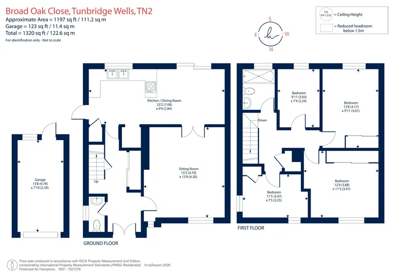 Floorplan 1 for Broad Oak Close, Tunbridge Wells, TN2