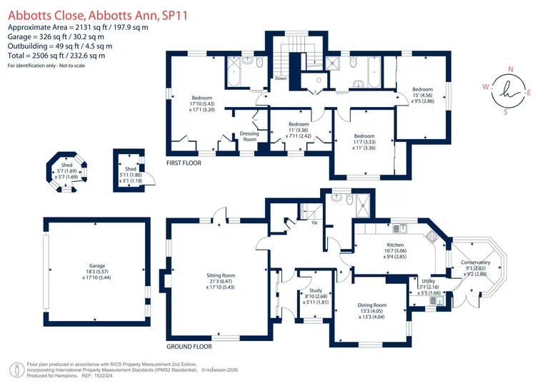 Floorplan 1 for Abbotts Close, Abbotts Ann, SP11