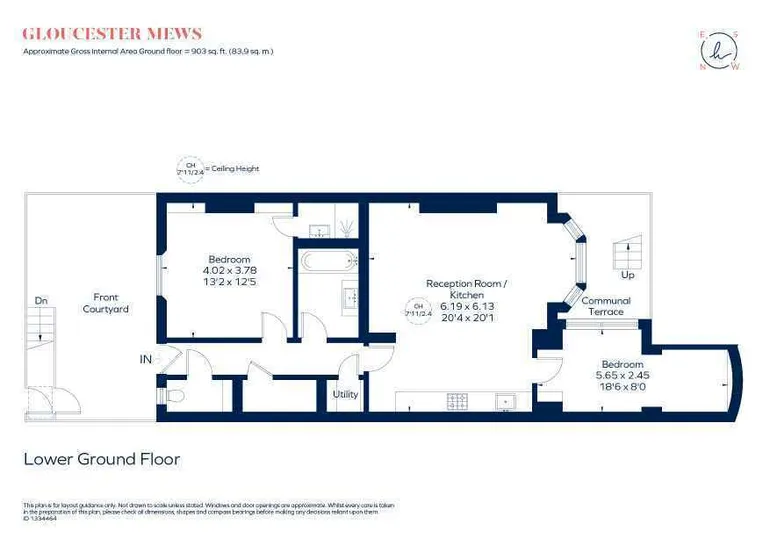 Floorplan 1 for Gloucester Mews, London, W2