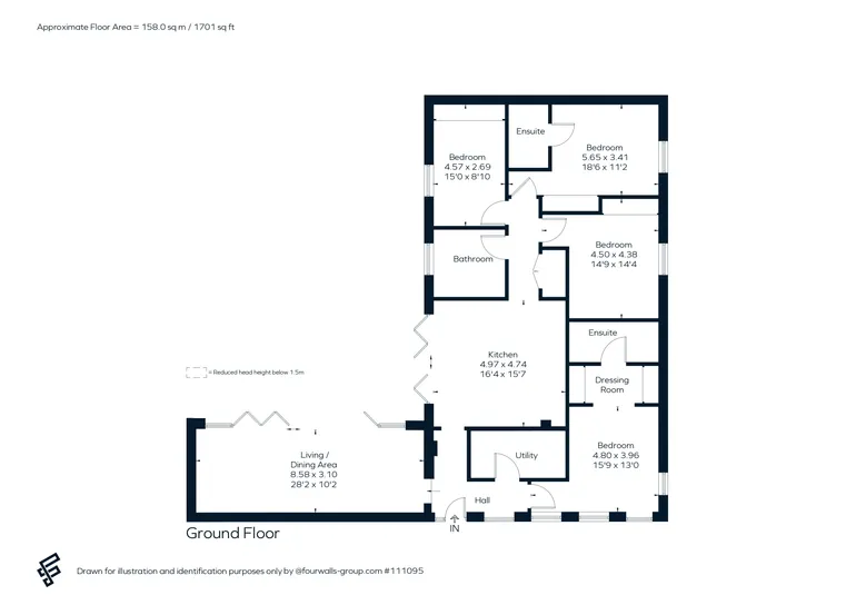 Floorplan 1 for Warren Farm, Tunbridge Wells, TN3