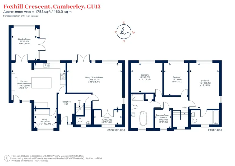 Floorplan 1 for Foxhill Crescent, Camberley, GU15