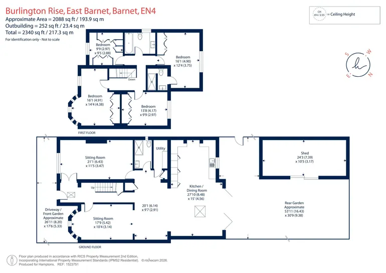 Floorplan 1 for Burlington Rise, East Barnet, EN4