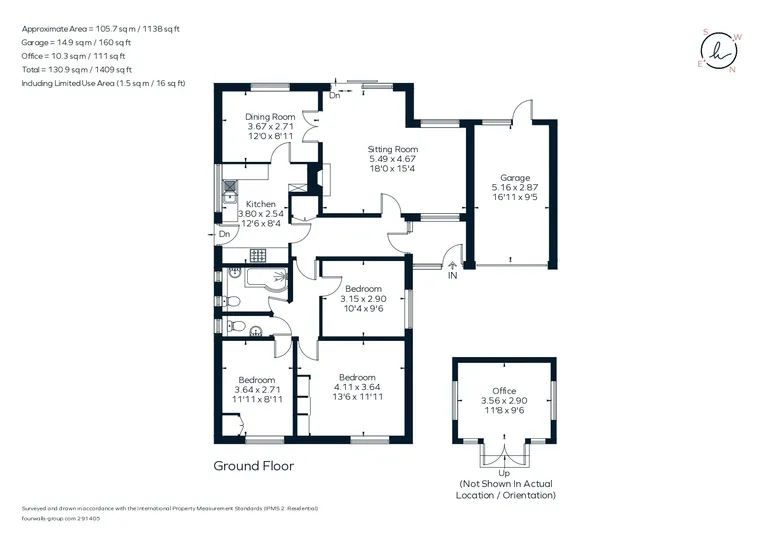 Floorplan 1 for Vale Close, Farnham, GU10