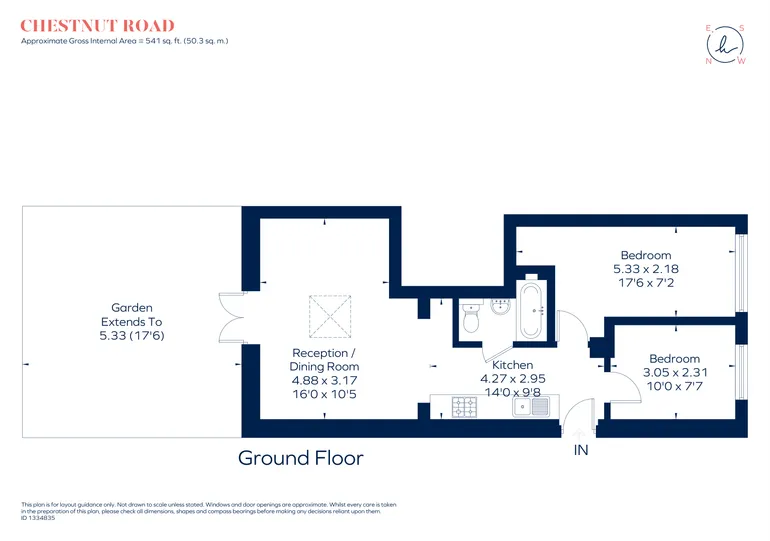 Floorplan 1 for Chestnut Road London SW20