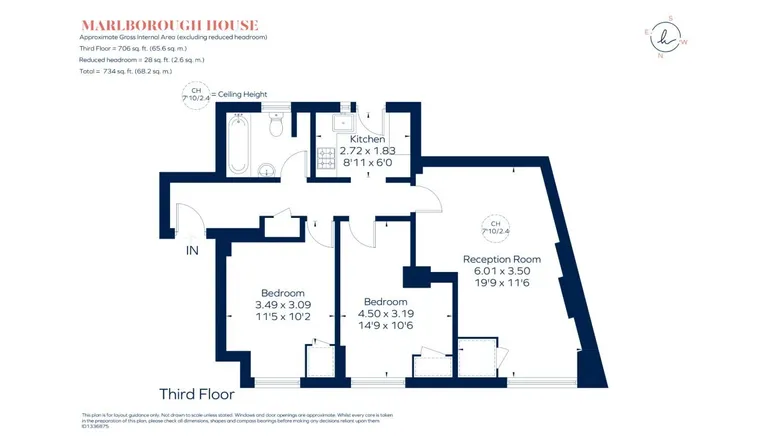 Floorplan 1 for Marlborough House,  London N4