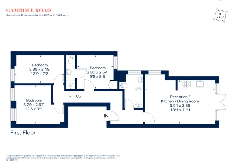 Floorplan 1 for Gambole Road London SW17
