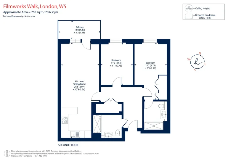 Floorplan 1 for Filmworks Walk Ealing W5