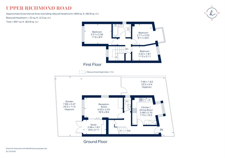 Floorplan 1 for Upper Richmond Road West, London, SW14