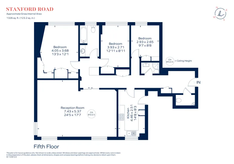 Floorplan 1 for Stanford Road, London, W8