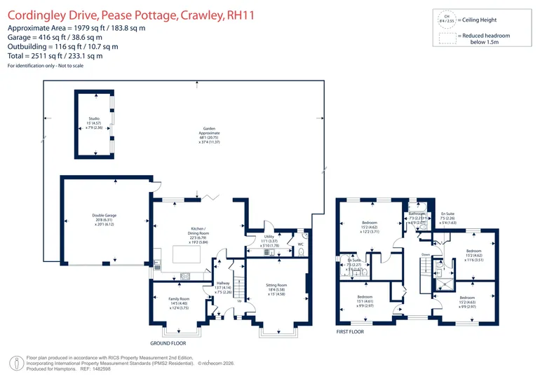 Floorplan 1 for Cordingley Drive, Pease Pottage, RH11