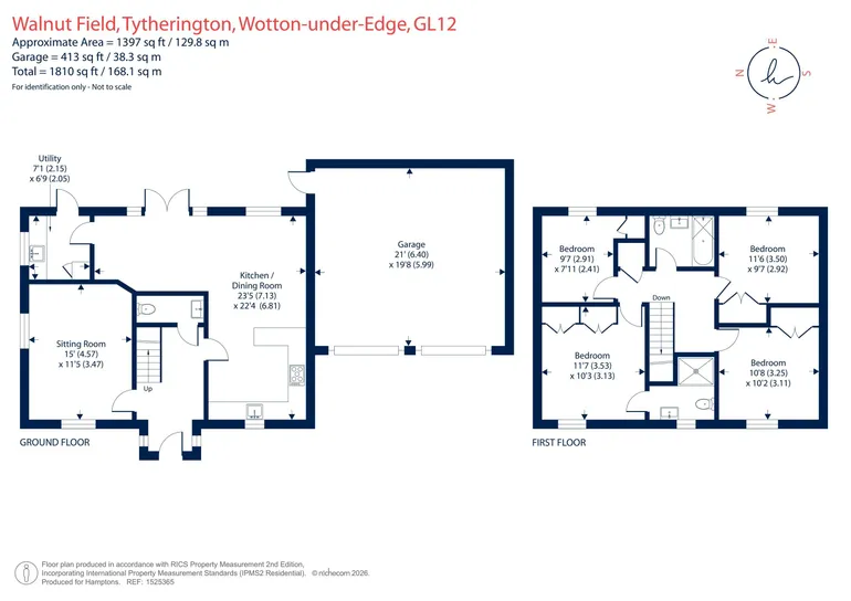Floorplan 1 for Walnut Field, Tytherington, GL12