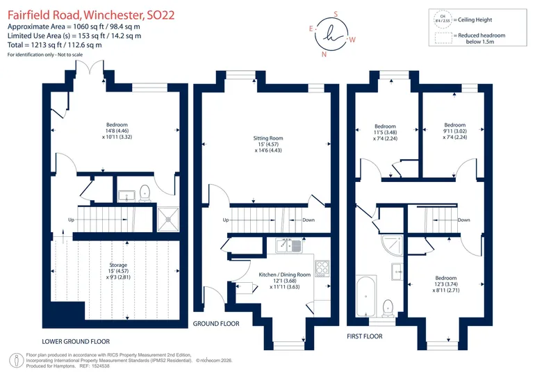 Floorplan 1 for Fairfield Road, Winchester, SO22