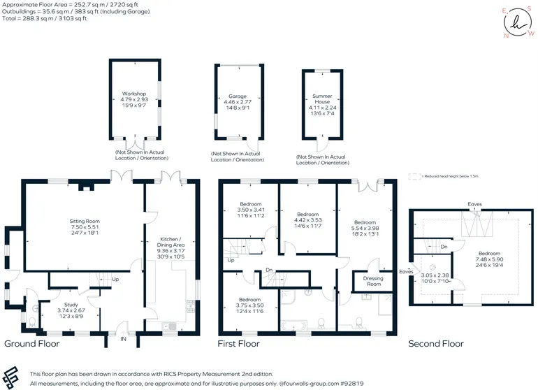 Floorplan 1 for Hale House Lane, Churt, Farnham, GU10