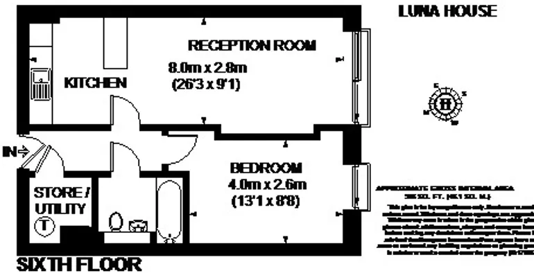 Floorplan 1 for Luna House, Bermondsey, SE16