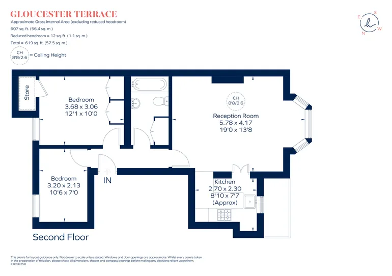 Floorplan 1 for Gloucester Terrace Paddington W2