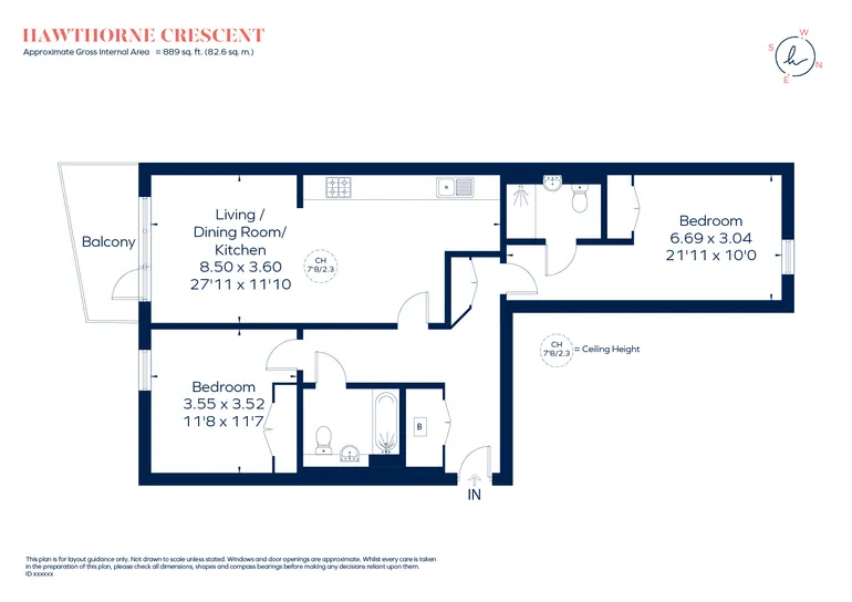 Floorplan 1 for Hawthorne Crescent, London, SE10