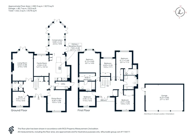 Floorplan 1 for Oakland Close, Horsham, RH13