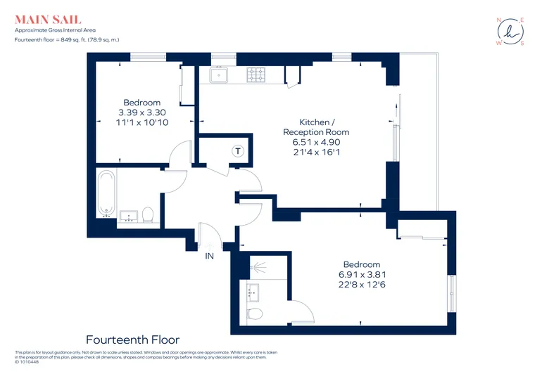 Floorplan 1 for 1 Mast Quay London SE18
