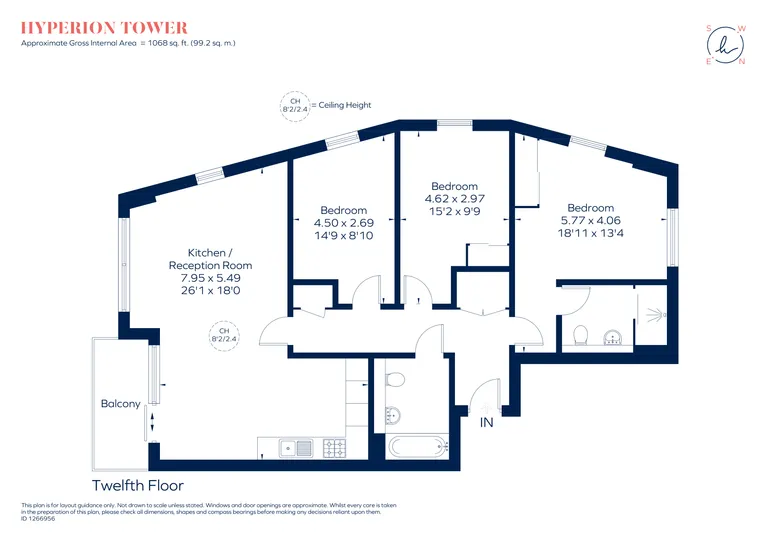 Floorplan 1 for Pump House Crescent London TW8